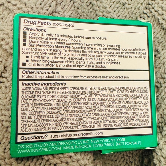 INNISFREE DAILY UV DEFENSE MINERAL SUNSCREEN BROAD SPECTRUM SPF 45 - Picture 6 of 7